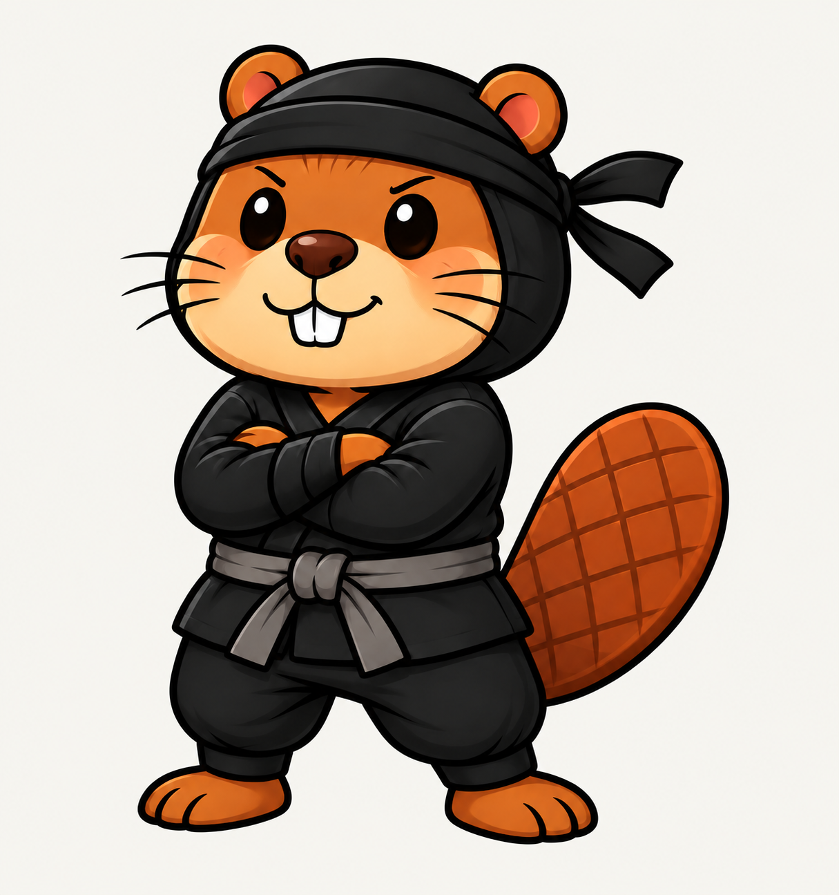 Brave Beaver, the Fair Ninja mascot